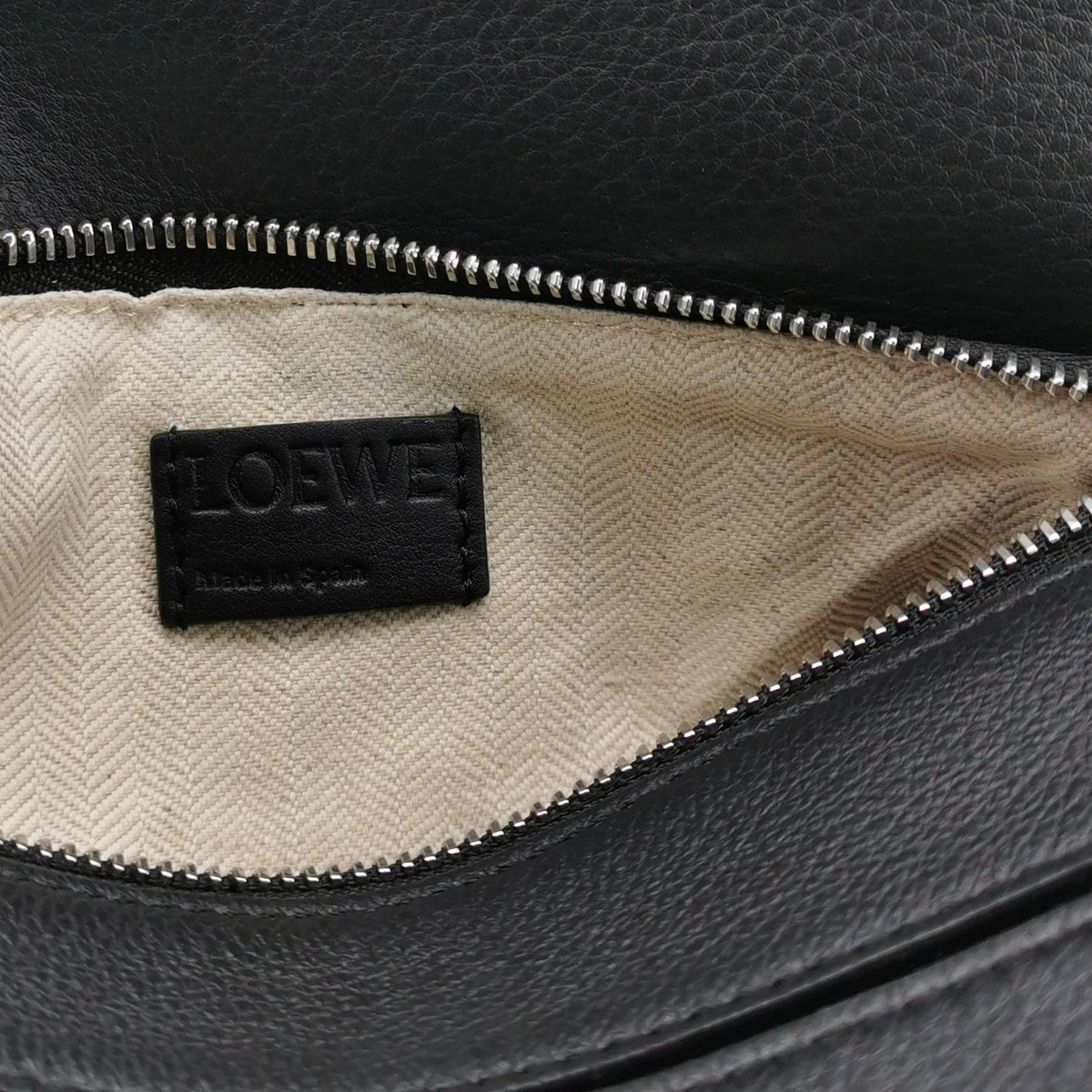 Loewe Puzzle Small Grained Calfskin Dark Gray SHW