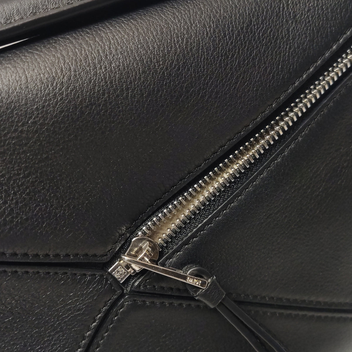Loewe Puzzle Small Grained Calfskin Dark Gray SHW