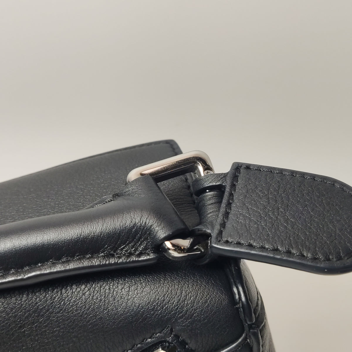 Loewe Puzzle Small Grained Calfskin Dark Gray SHW