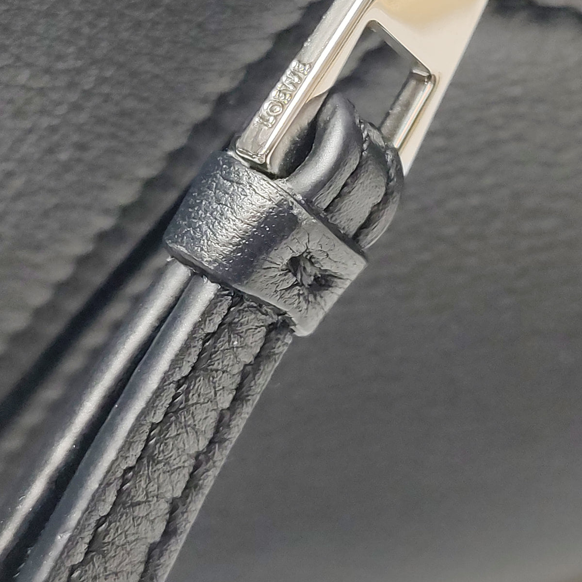 Loewe Puzzle Small Grained Calfskin Dark Gray SHW