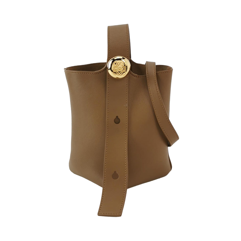 Loewe Pebble Bucket Mini Smooth Calfskin Oak