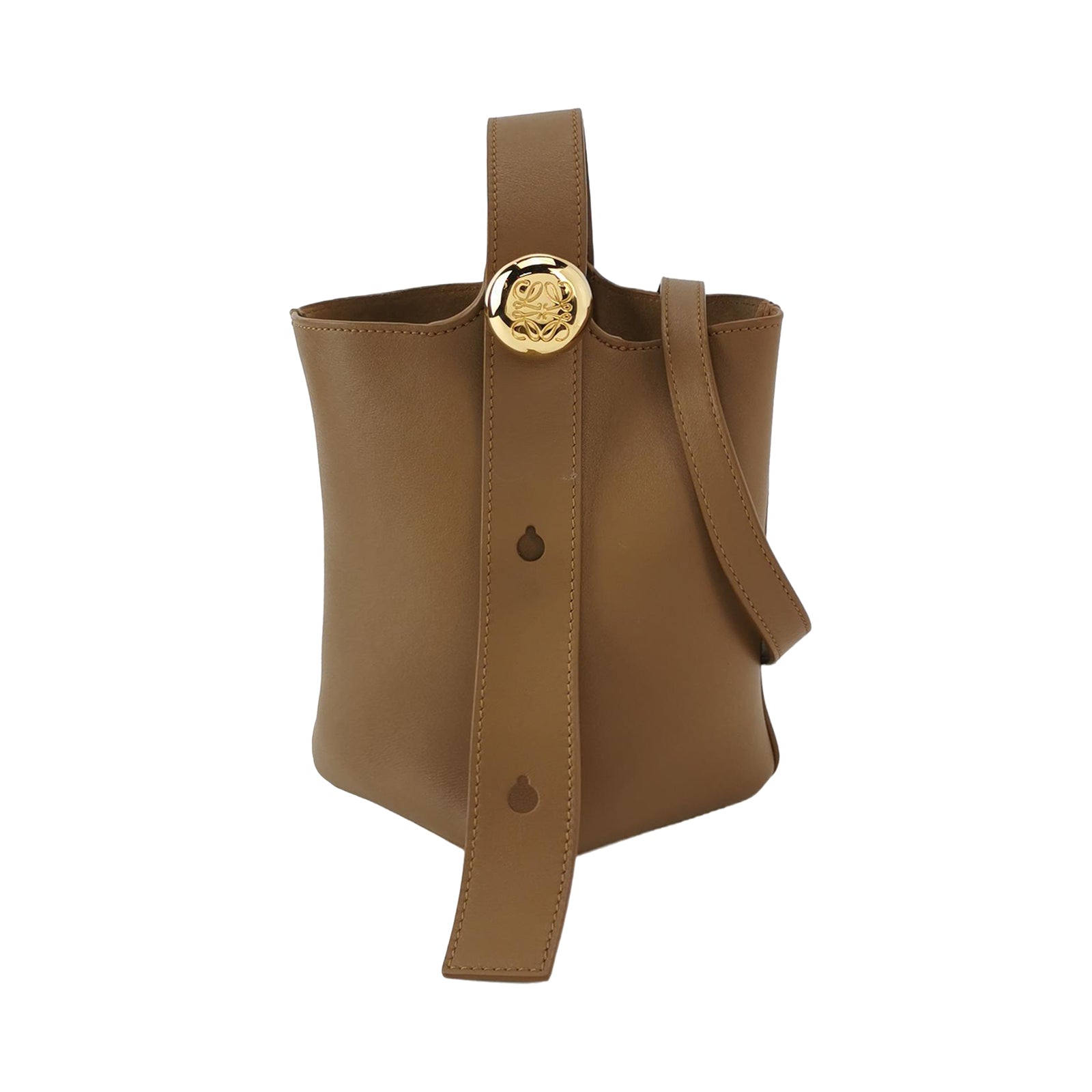 Loewe Pebble Bucket Mini Smooth Calfskin Oak