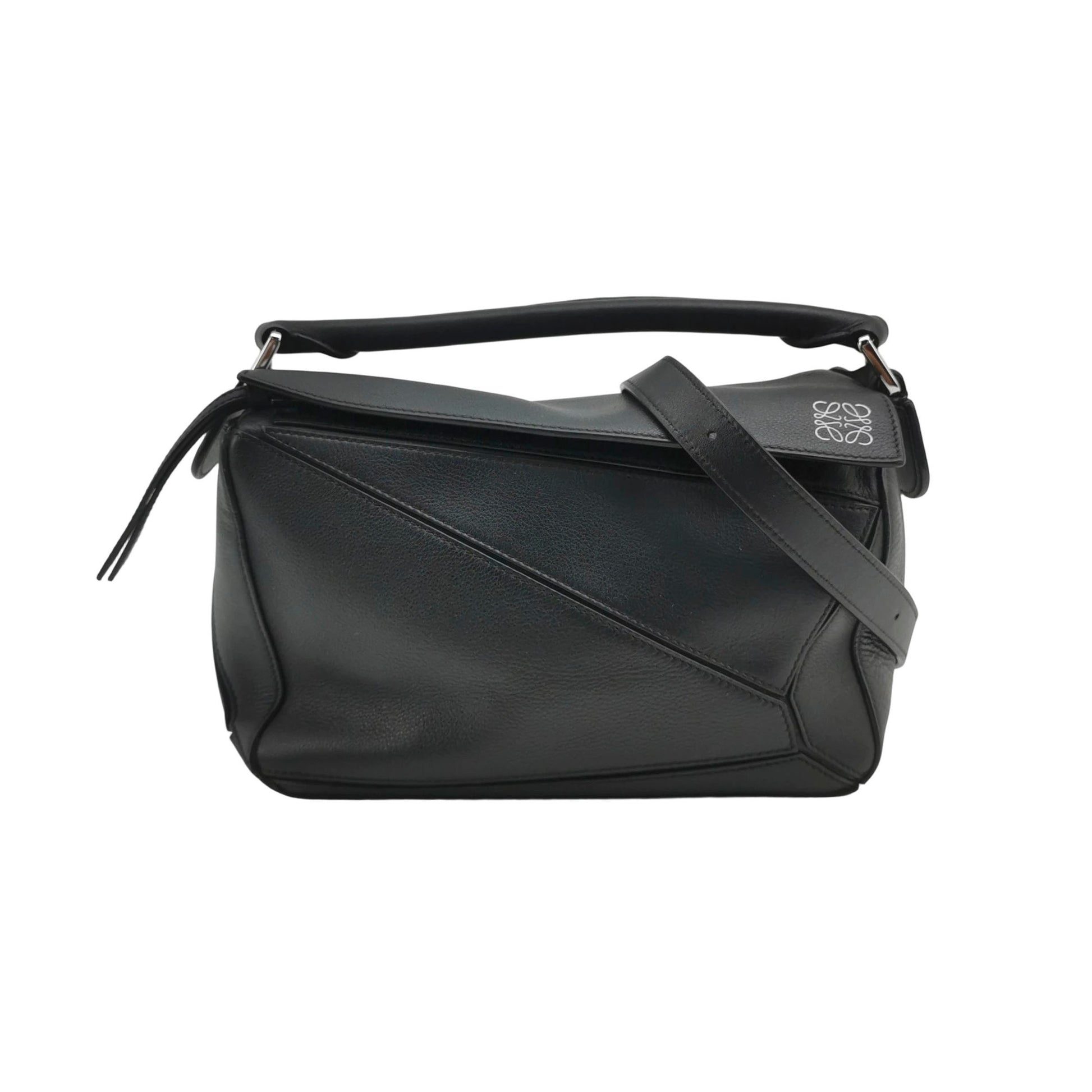 Loewe Puzzle Small Classic Calfskin Black SHW