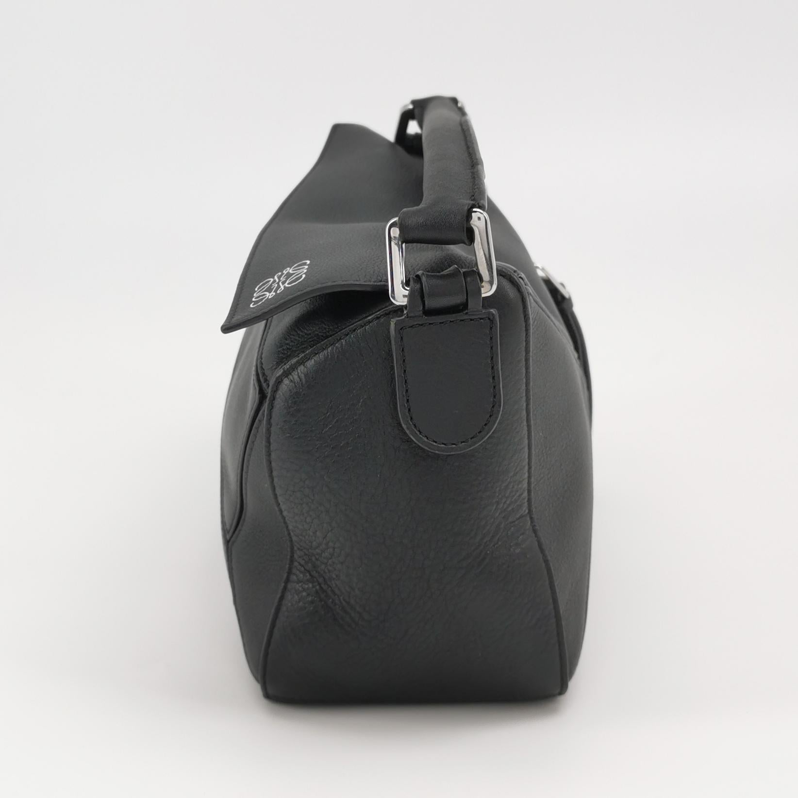 Loewe Puzzle Small Classic Calfskin Black SHW