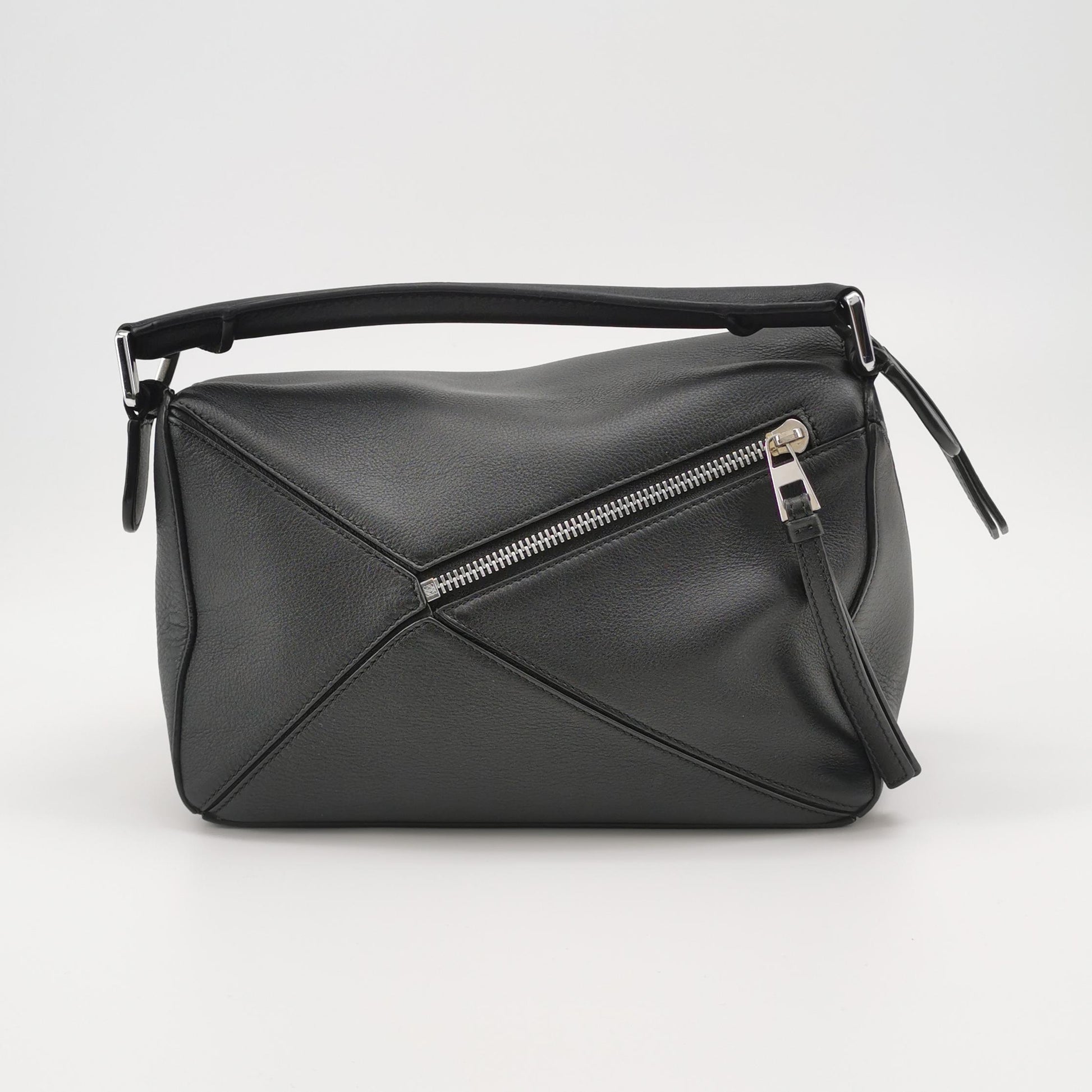Loewe Puzzle Small Classic Calfskin Black SHW