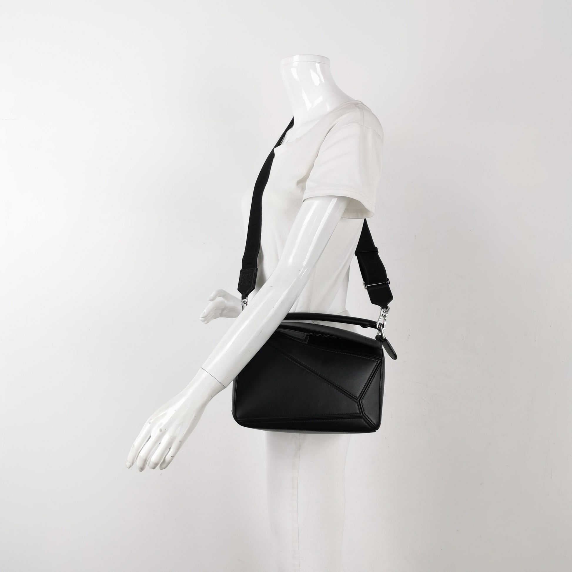 Loewe Puzzle Small Calfskin Jacquard Strap