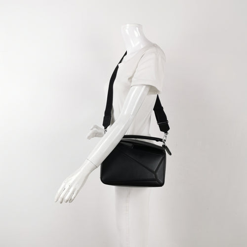 Loewe Puzzle Small Calfskin Jacquard Strap