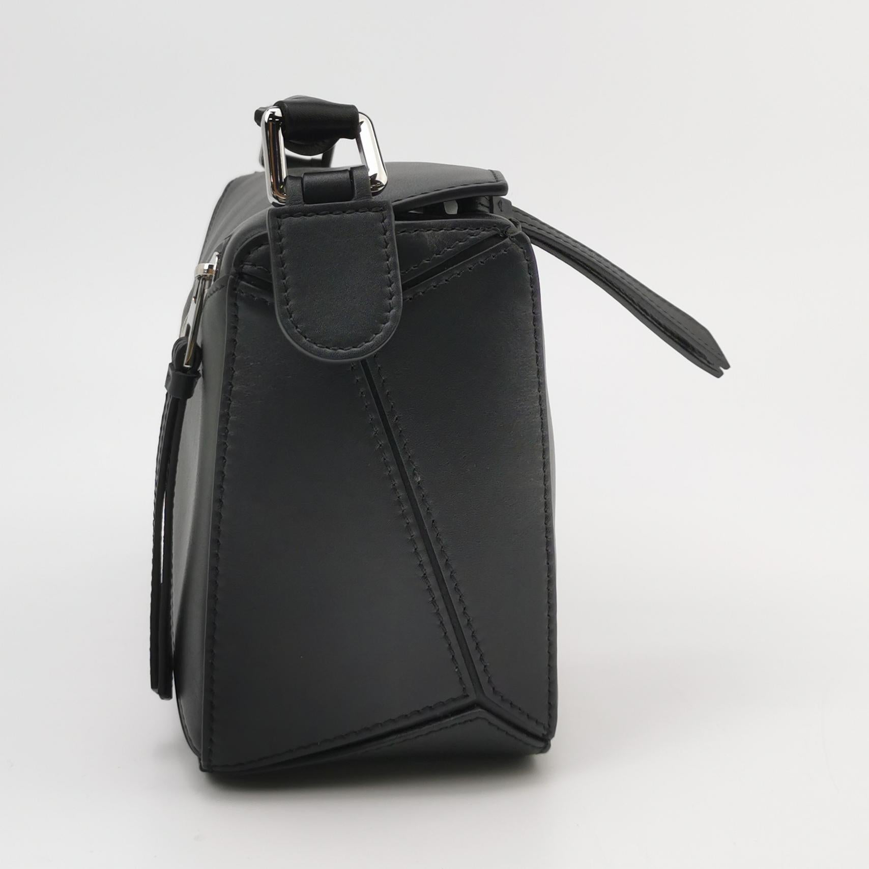 Loewe Puzzle Small Calfskin Jacquard Strap