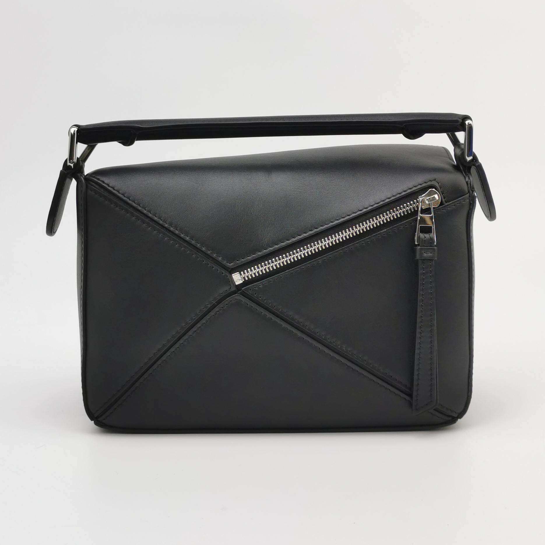 Loewe Puzzle Small Calfskin Jacquard Strap