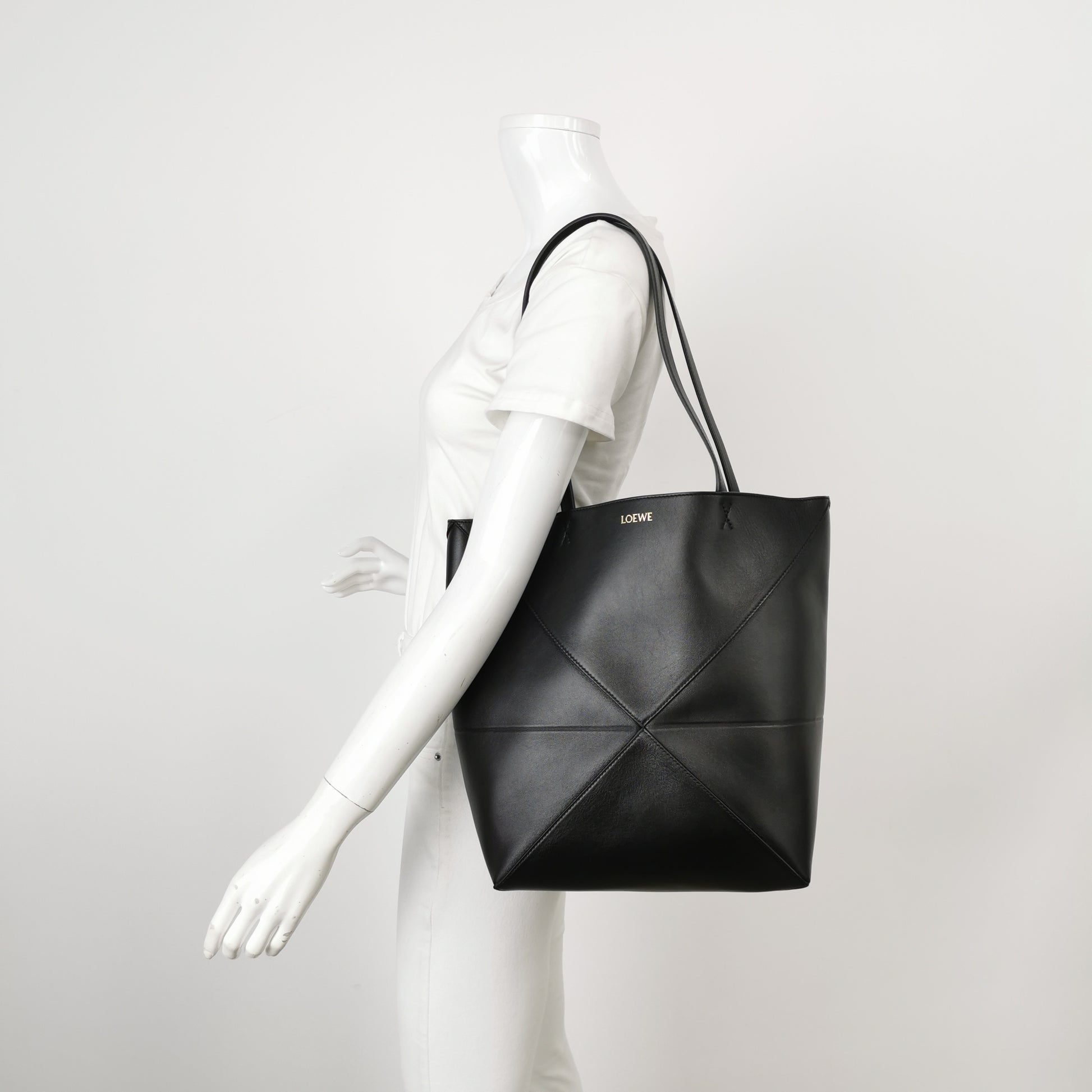 Loewe Puzzle Fold Tote Medium Black