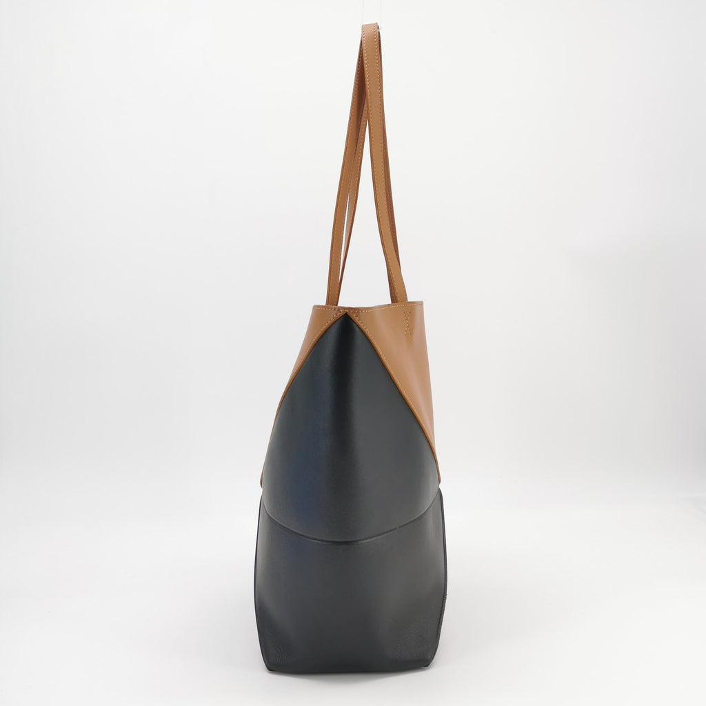 Loewe Puzzle Fold Tote Medium Bicolor Tan Black