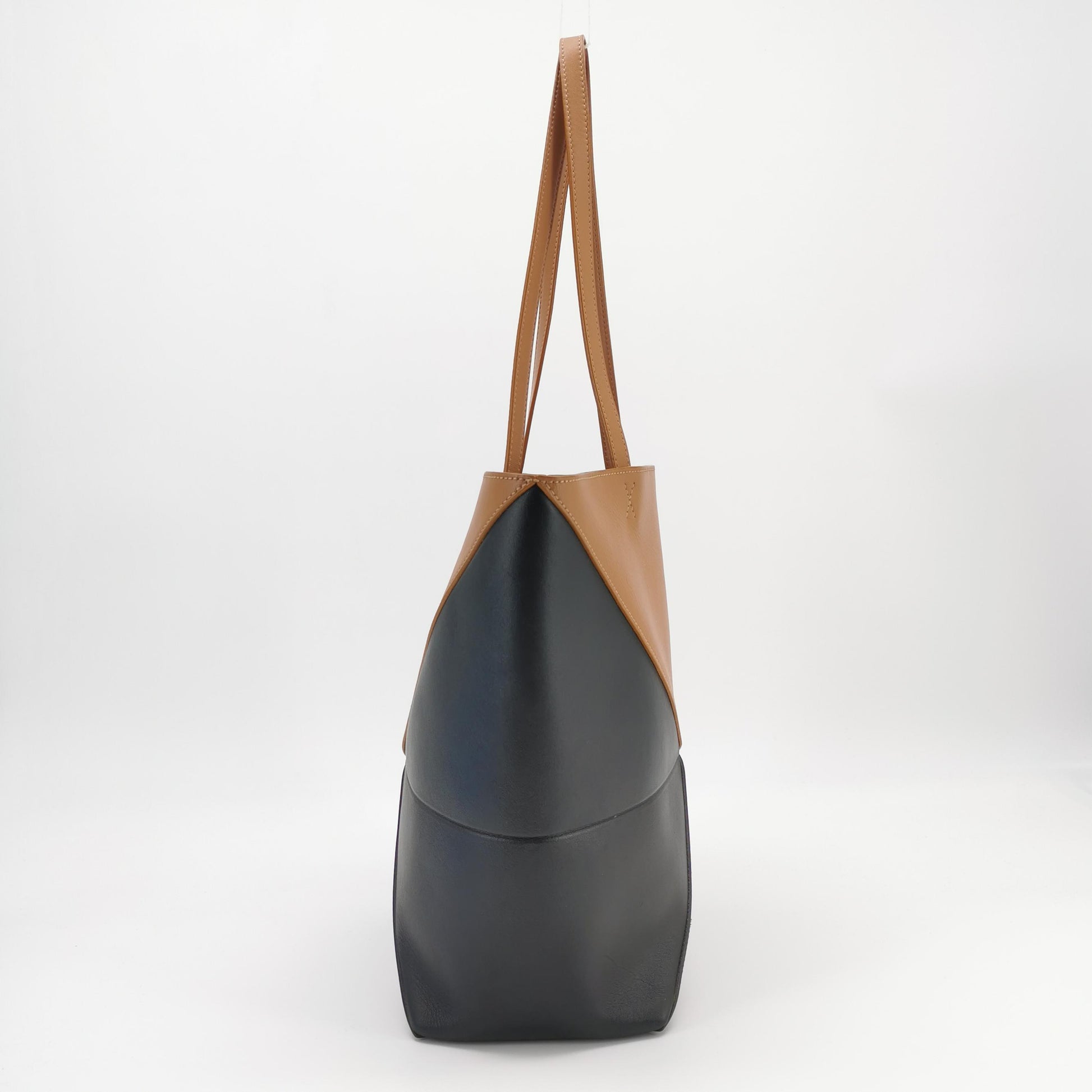 Loewe Puzzle Fold Tote Medium Bicolor Tan Black