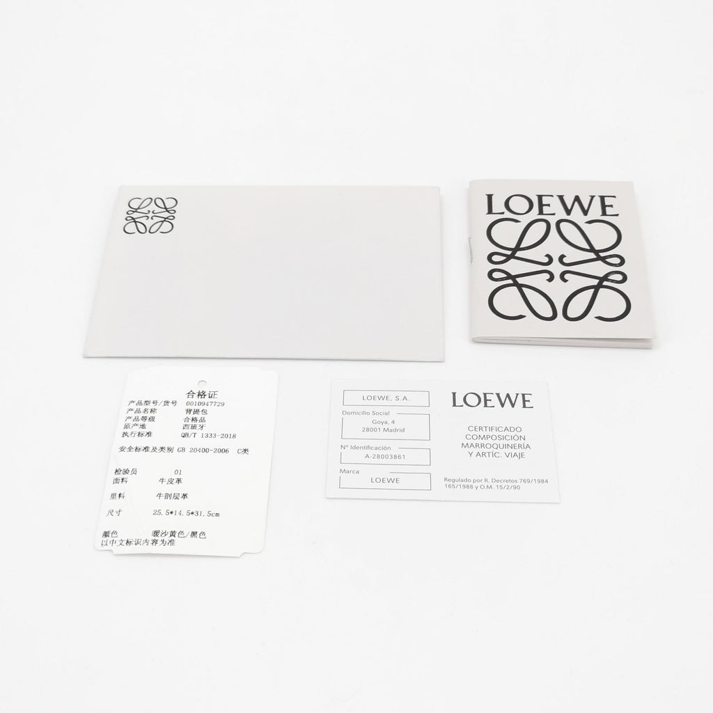 Loewe Puzzle Fold Tote Medium Bicolor Tan Black