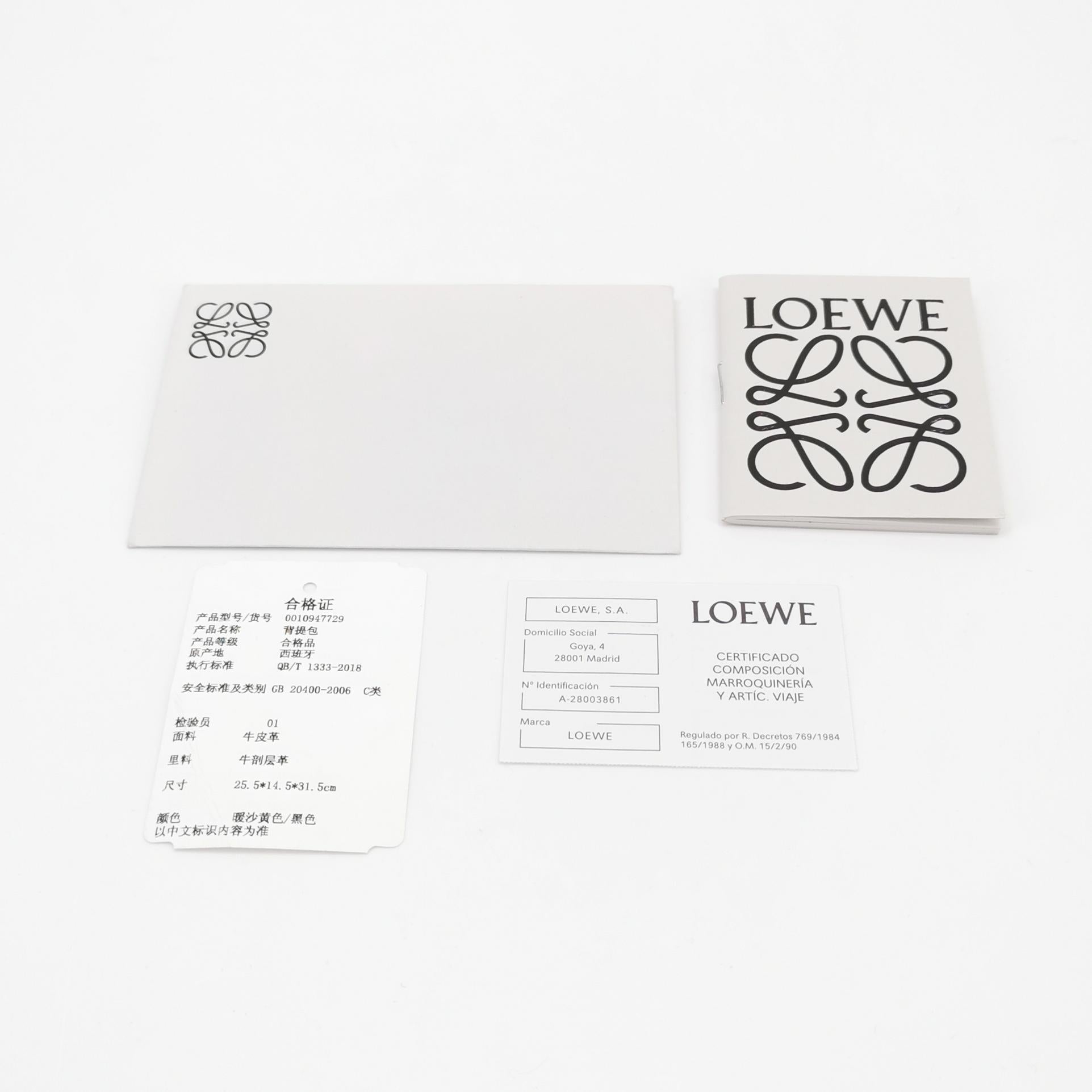 Loewe Puzzle Fold Tote Medium Bicolor Tan Black