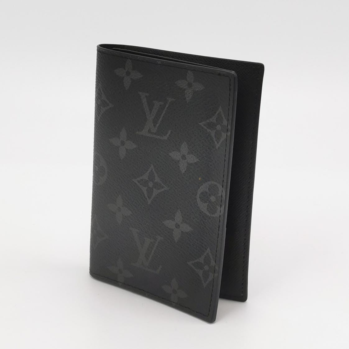 Louis Vuitton Monogram Eclipse Passport Cover Black