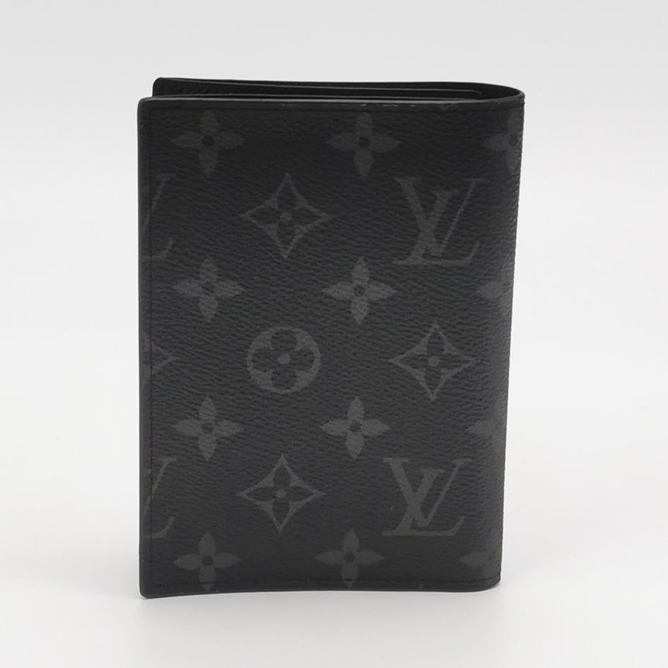 Louis Vuitton Monogram Eclipse Passport Cover Black