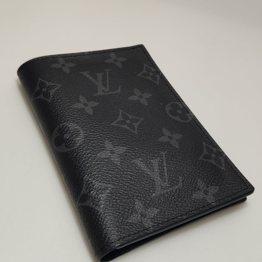 Louis Vuitton Monogram Eclipse Passport Cover Black
