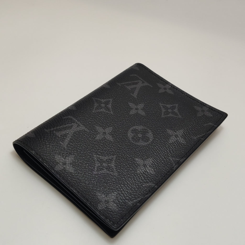 Louis Vuitton Monogram Eclipse Passport Cover Black