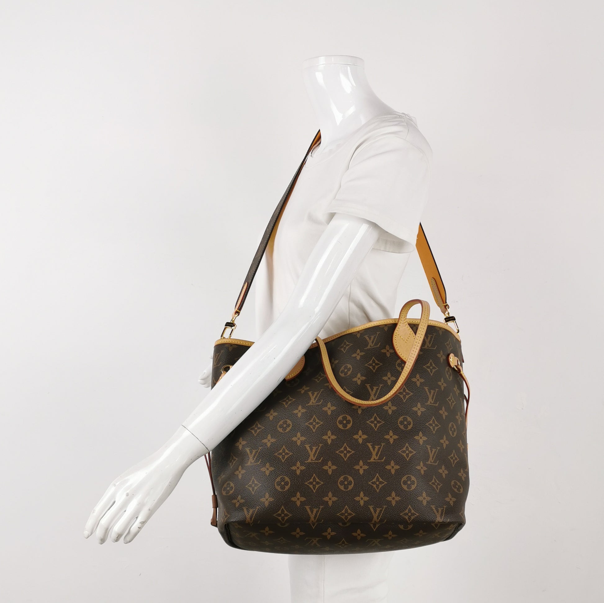Louis Vuitton Neverfull Bandouliere Inside Out Monogram Jaune Safran