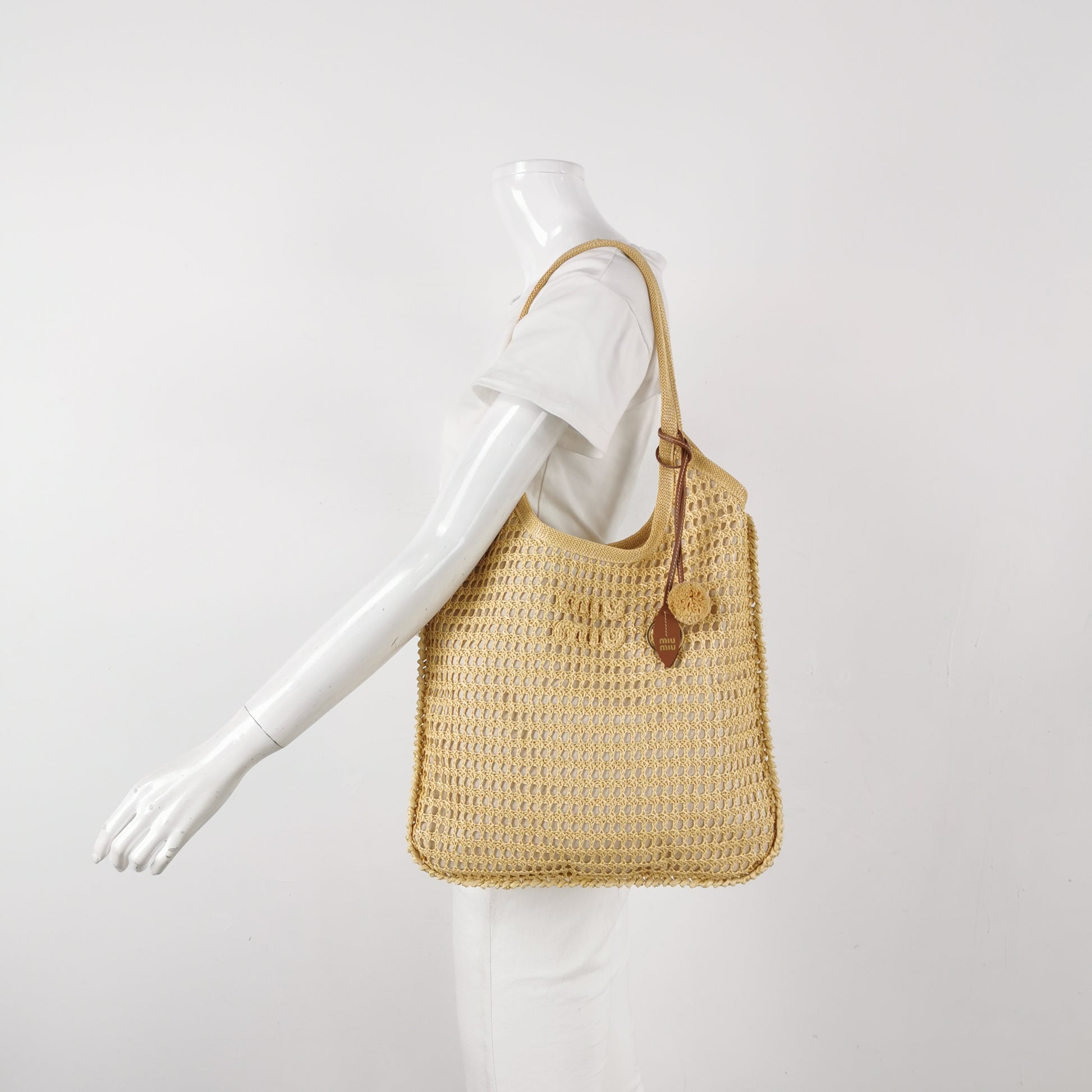 Miu Miu Ivy Crochet Tote