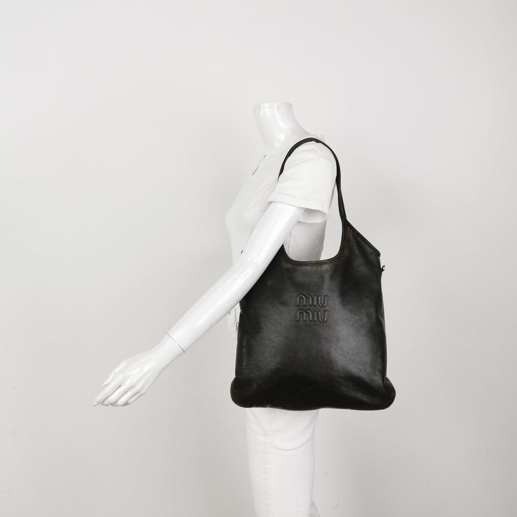 Miu Miu Ivy Tote Coffee Brown