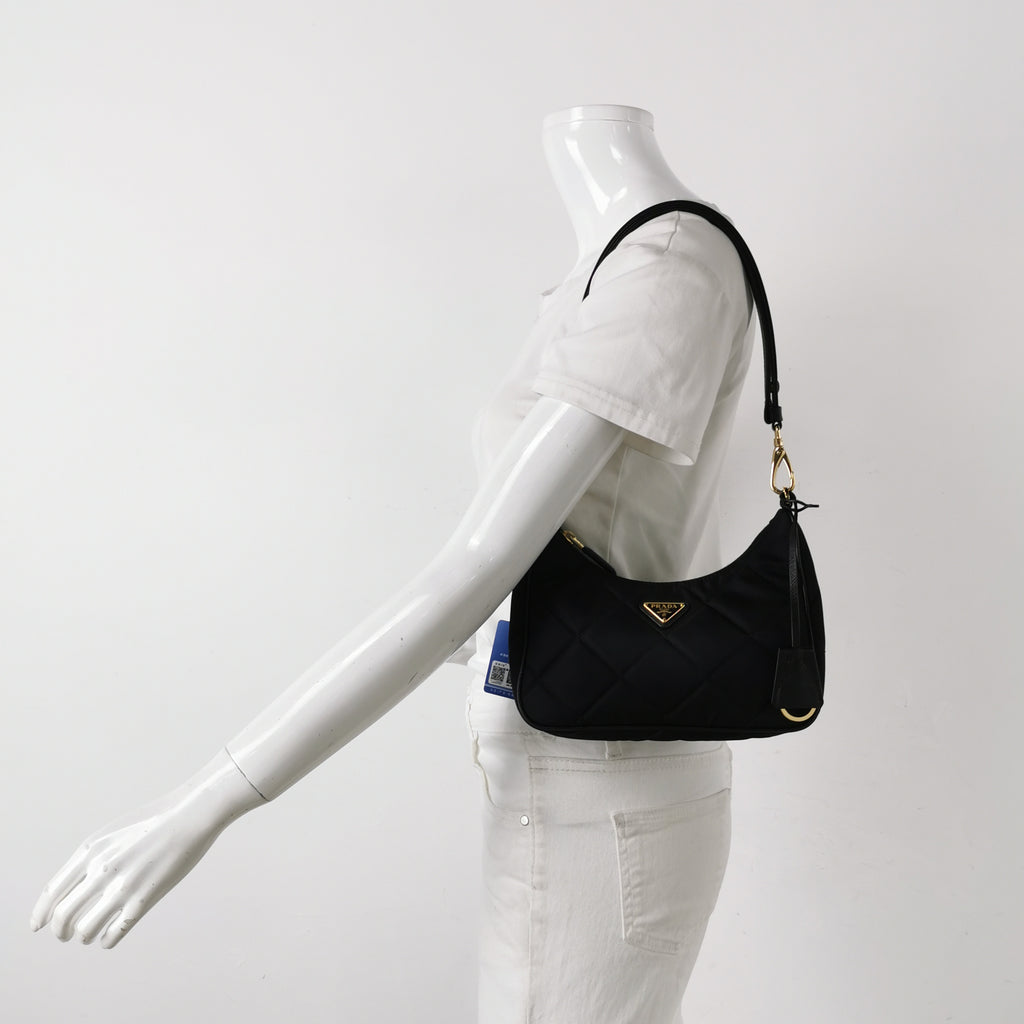 Prada Re-edition 1995 Quilted Nylon Chain Shoulder Bag