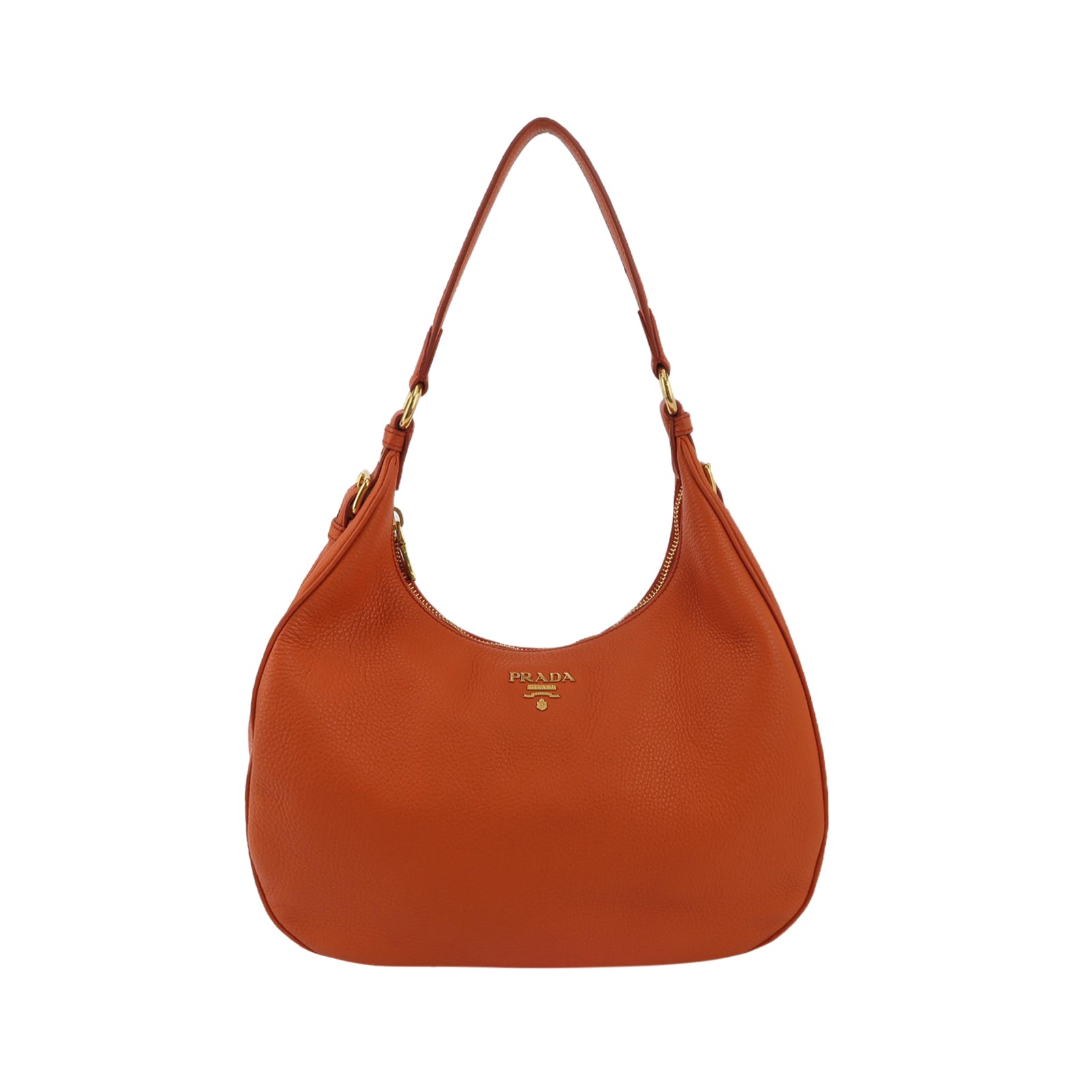 Prada Vitello Daino Hobo Bag Orange