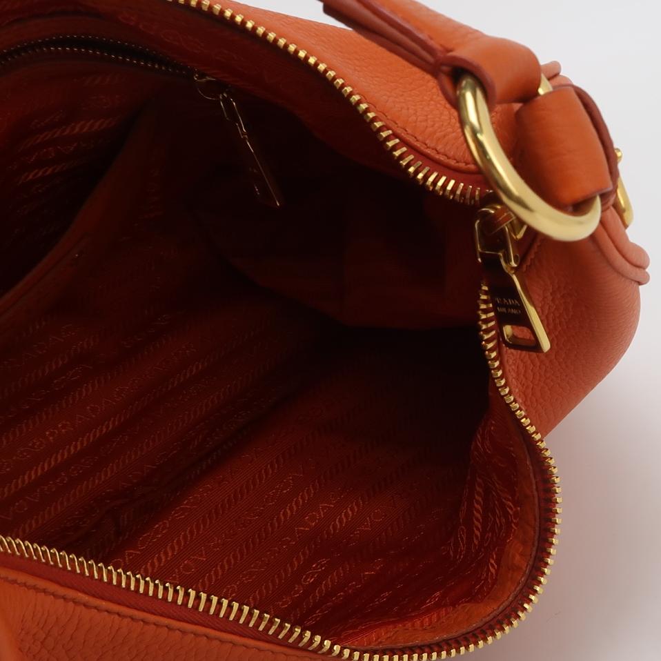 Prada Vitello Daino Hobo Bag Orange