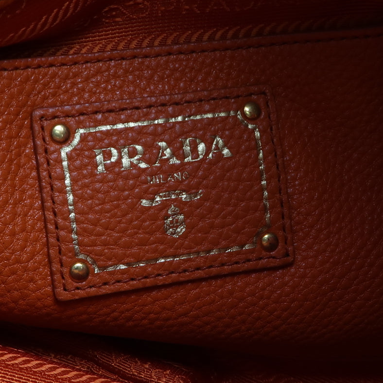 Prada Vitello Daino Hobo Bag Orange