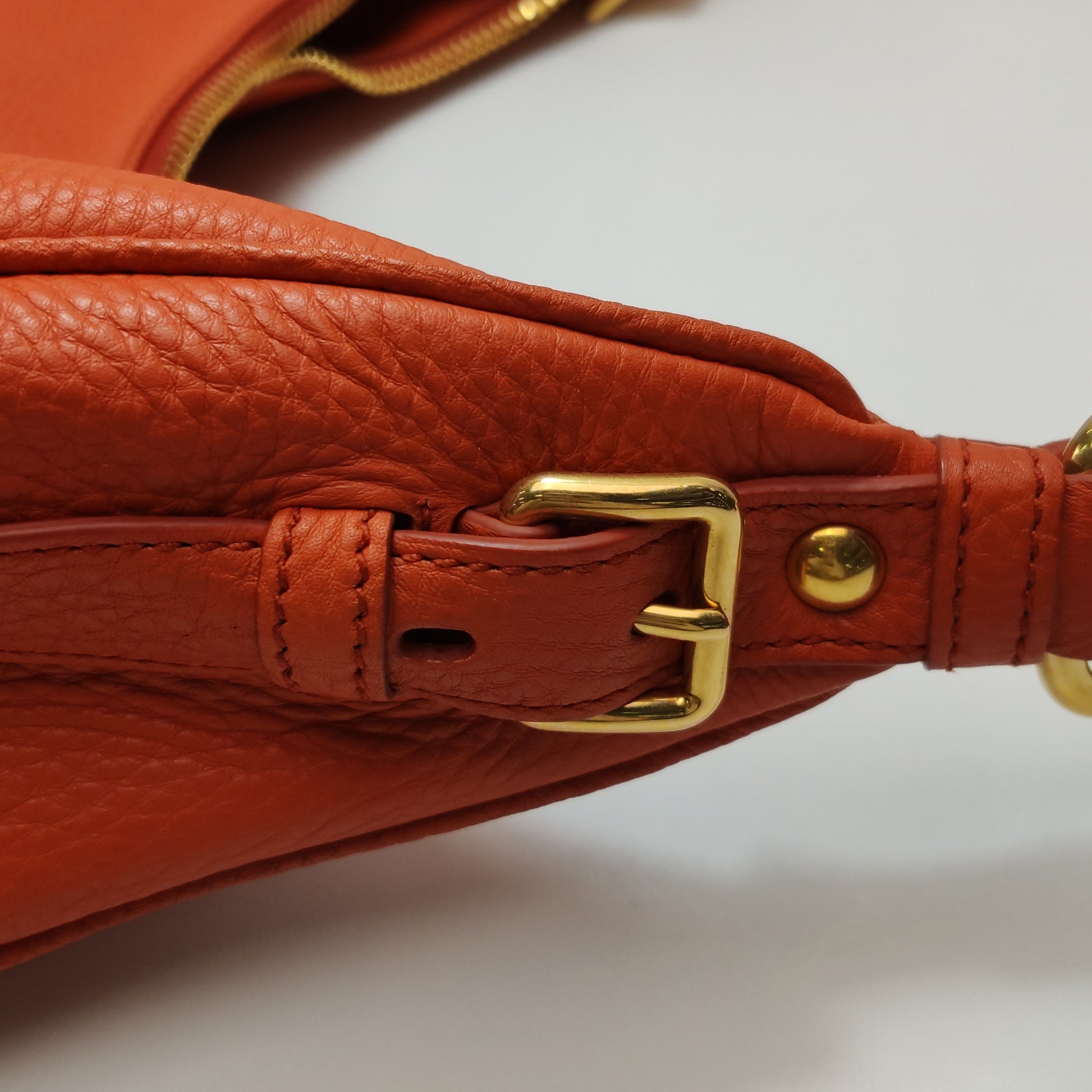 Prada Vitello Daino Hobo Bag Orange