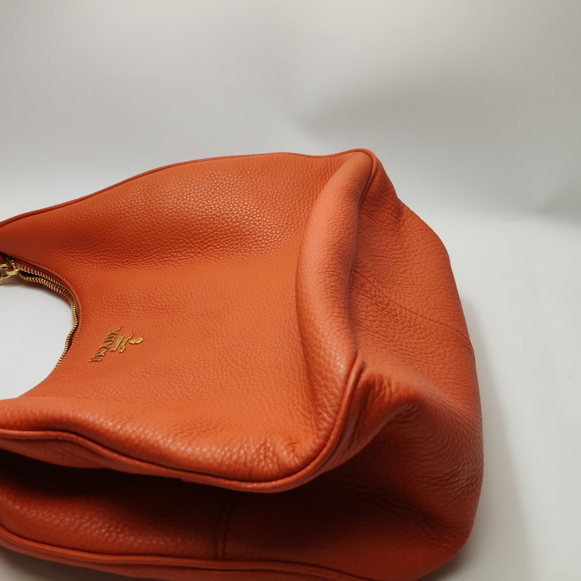 Prada Vitello Daino Hobo Bag Orange