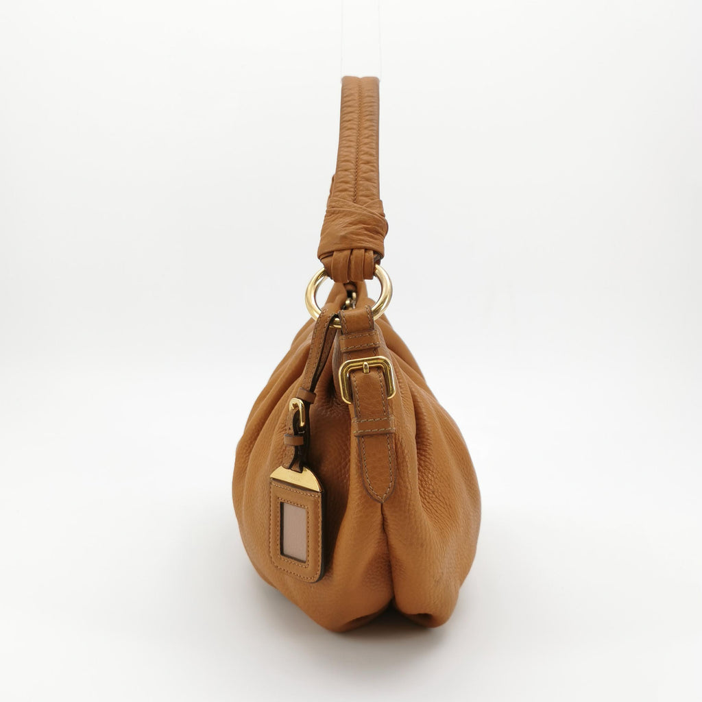 Prada Ruched Hobo Shoulder Bag