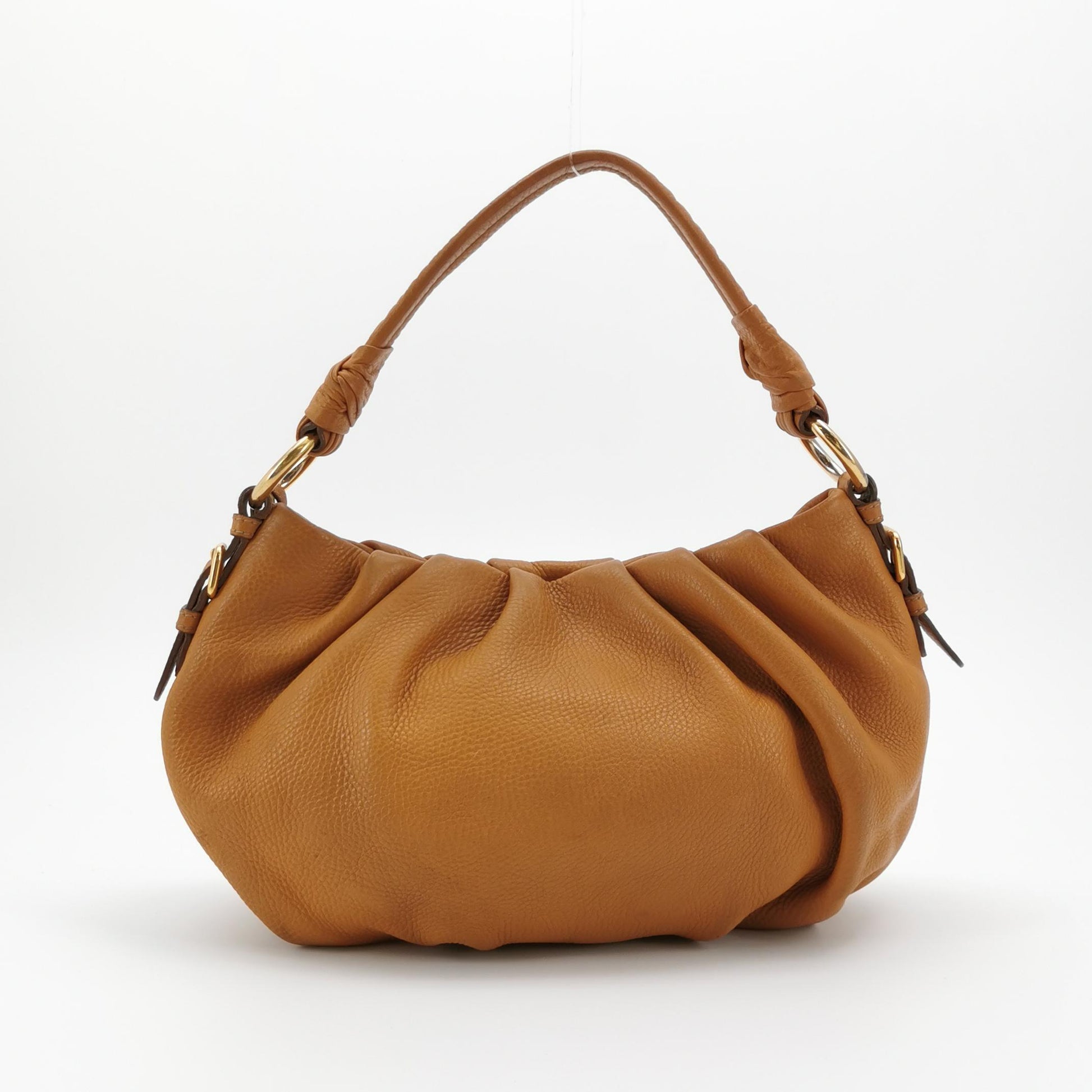 Prada Ruched Hobo Shoulder Bag