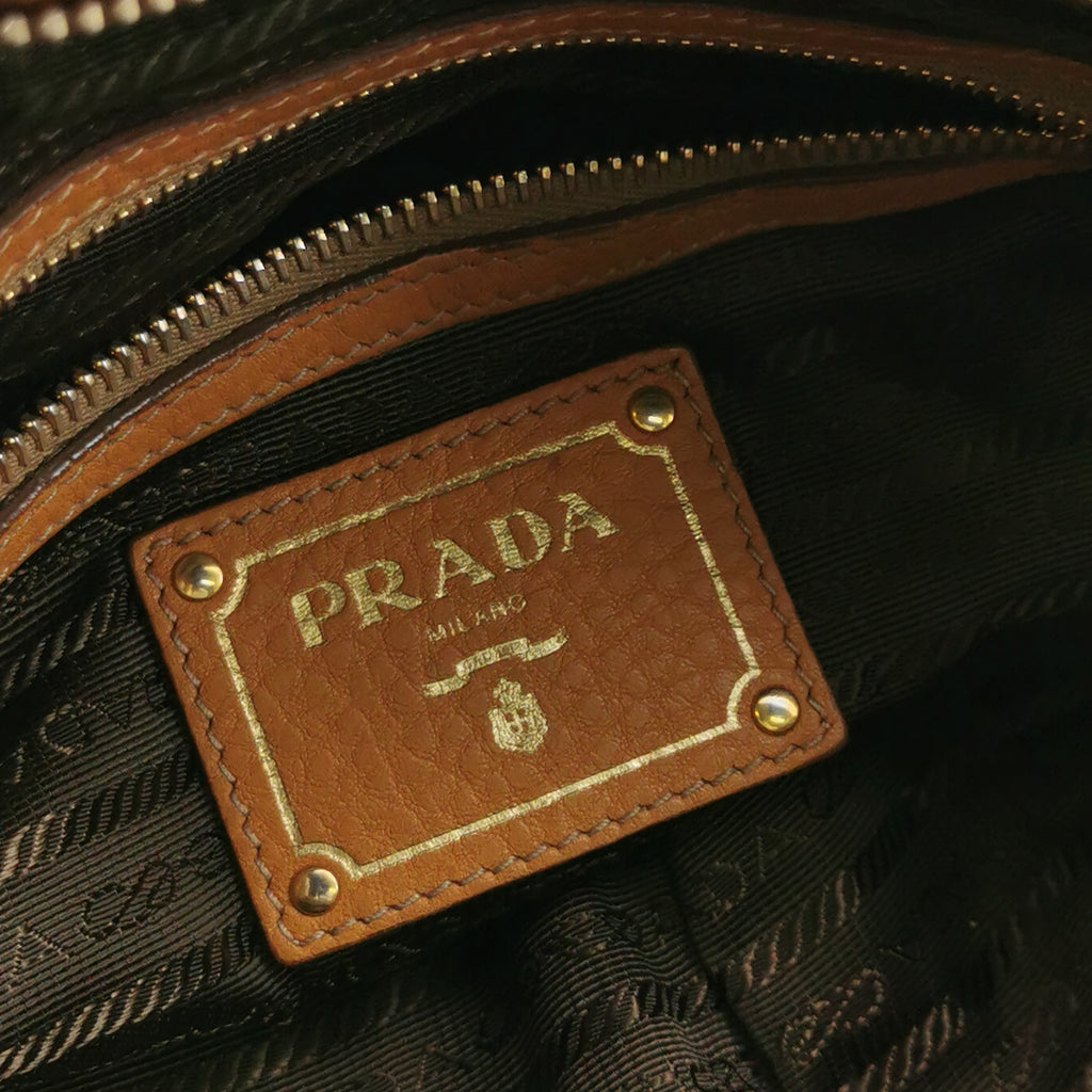 Prada Ruched Hobo Shoulder Bag