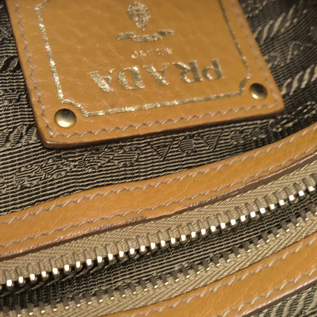 Prada Ruched Hobo Shoulder Bag