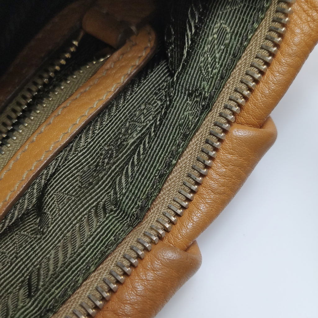 Prada Ruched Hobo Shoulder Bag