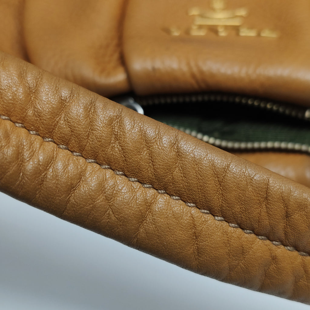 Prada Ruched Hobo Shoulder Bag