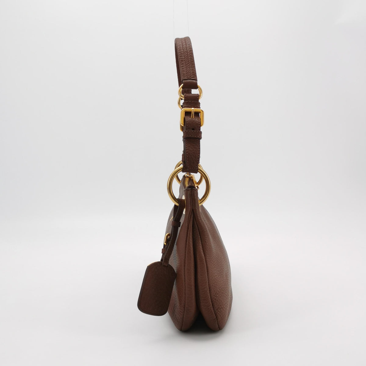 Prada Vitello Daino Shoulder Bag Brown