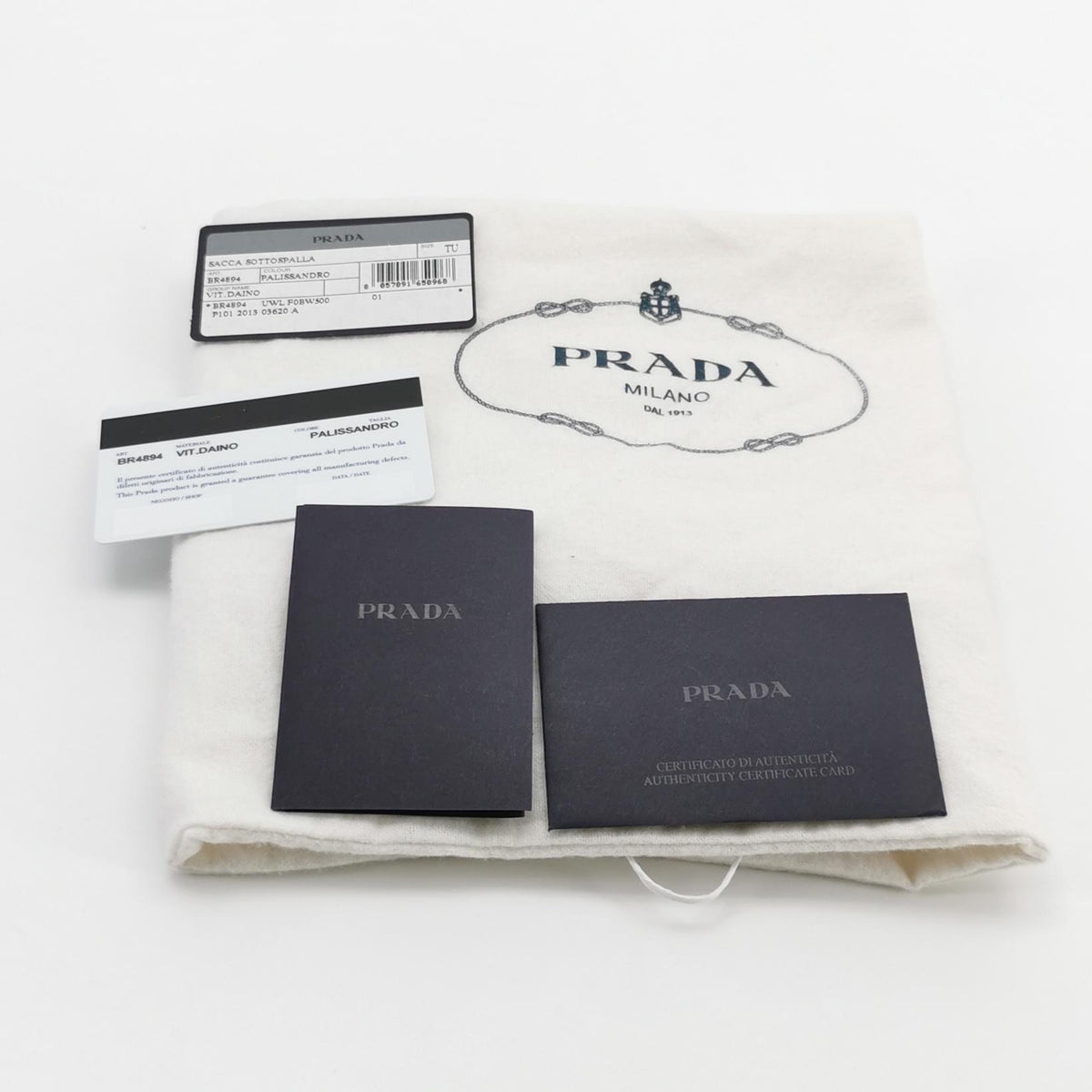 Prada Vitello Daino Shoulder Bag Brown