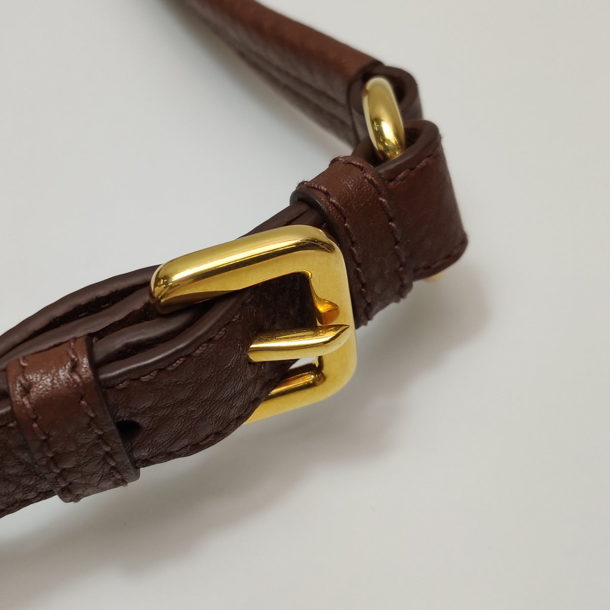 Prada Vitello Daino Shoulder Bag Brown