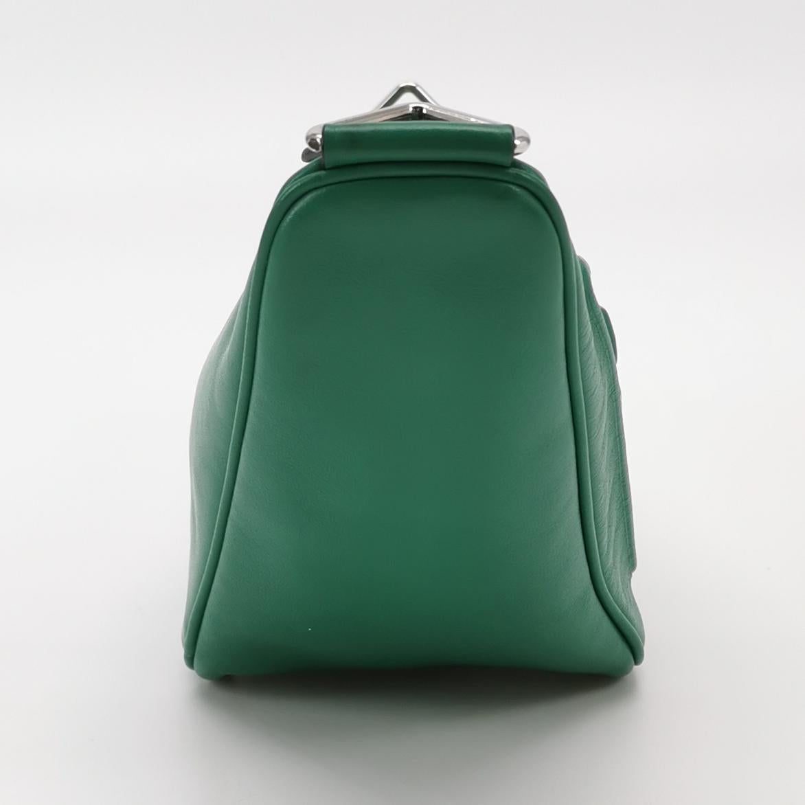 Prada Triangle Logo Grace Lux Crossbody Green