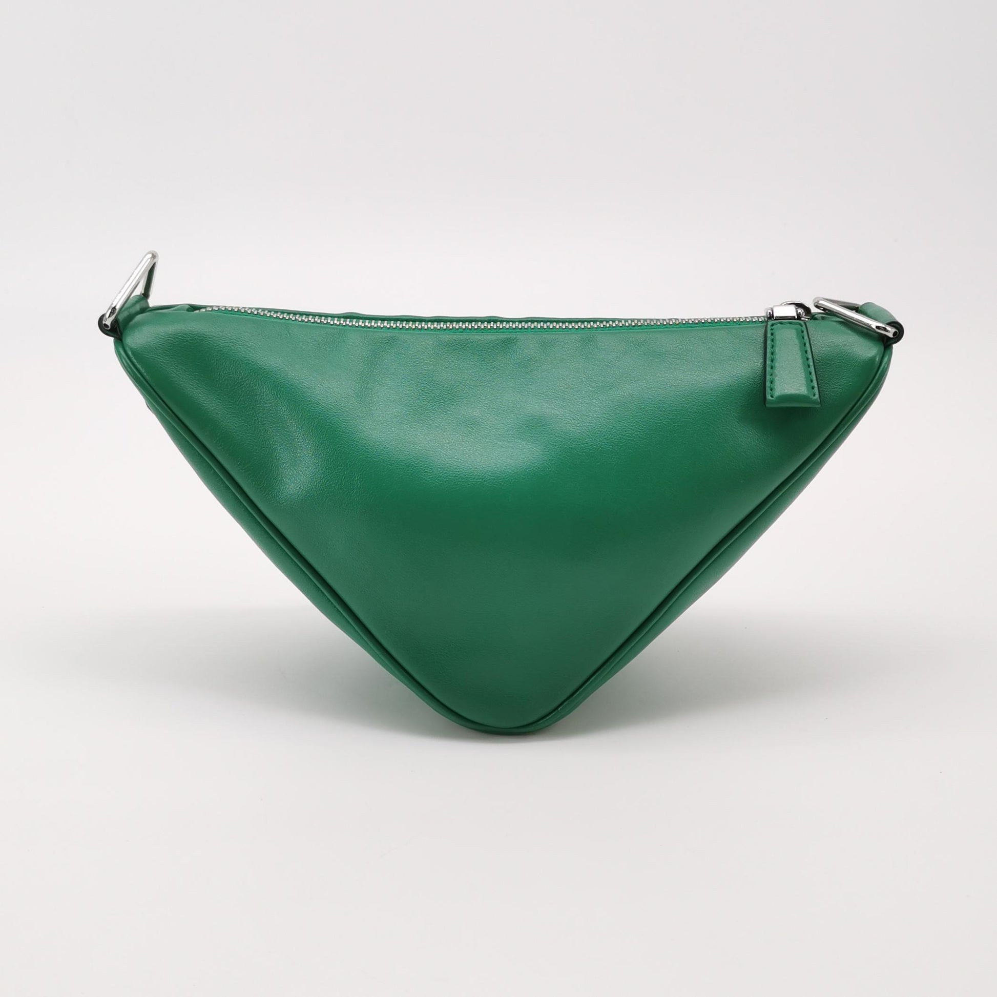 Prada Triangle Logo Grace Lux Crossbody Green