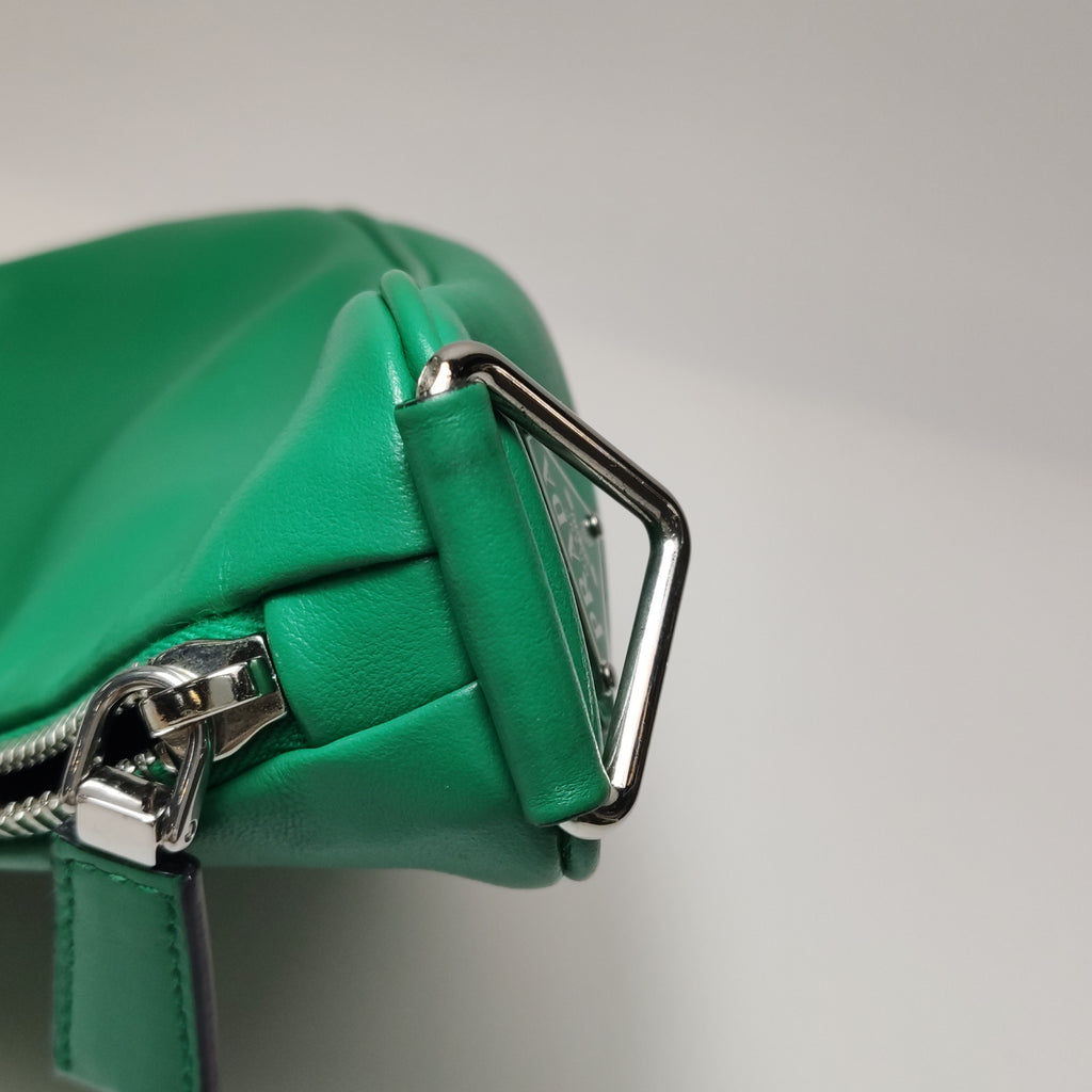 Prada Triangle Logo Grace Lux Crossbody Green