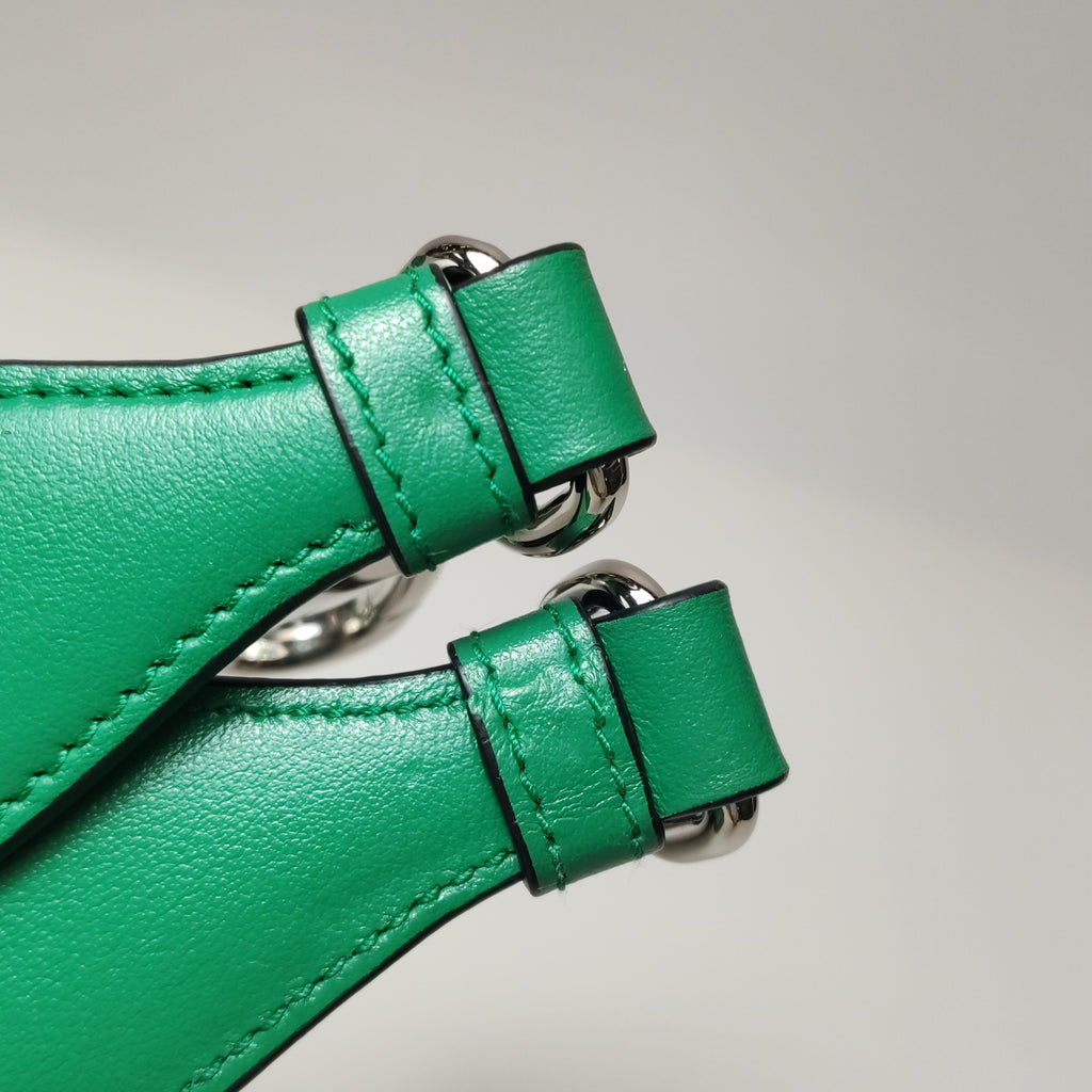 Prada Triangle Logo Grace Lux Crossbody Green