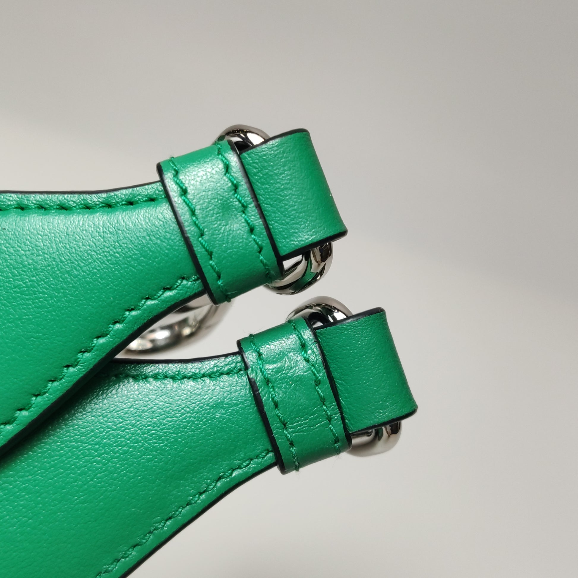 Prada Triangle Logo Grace Lux Crossbody Green