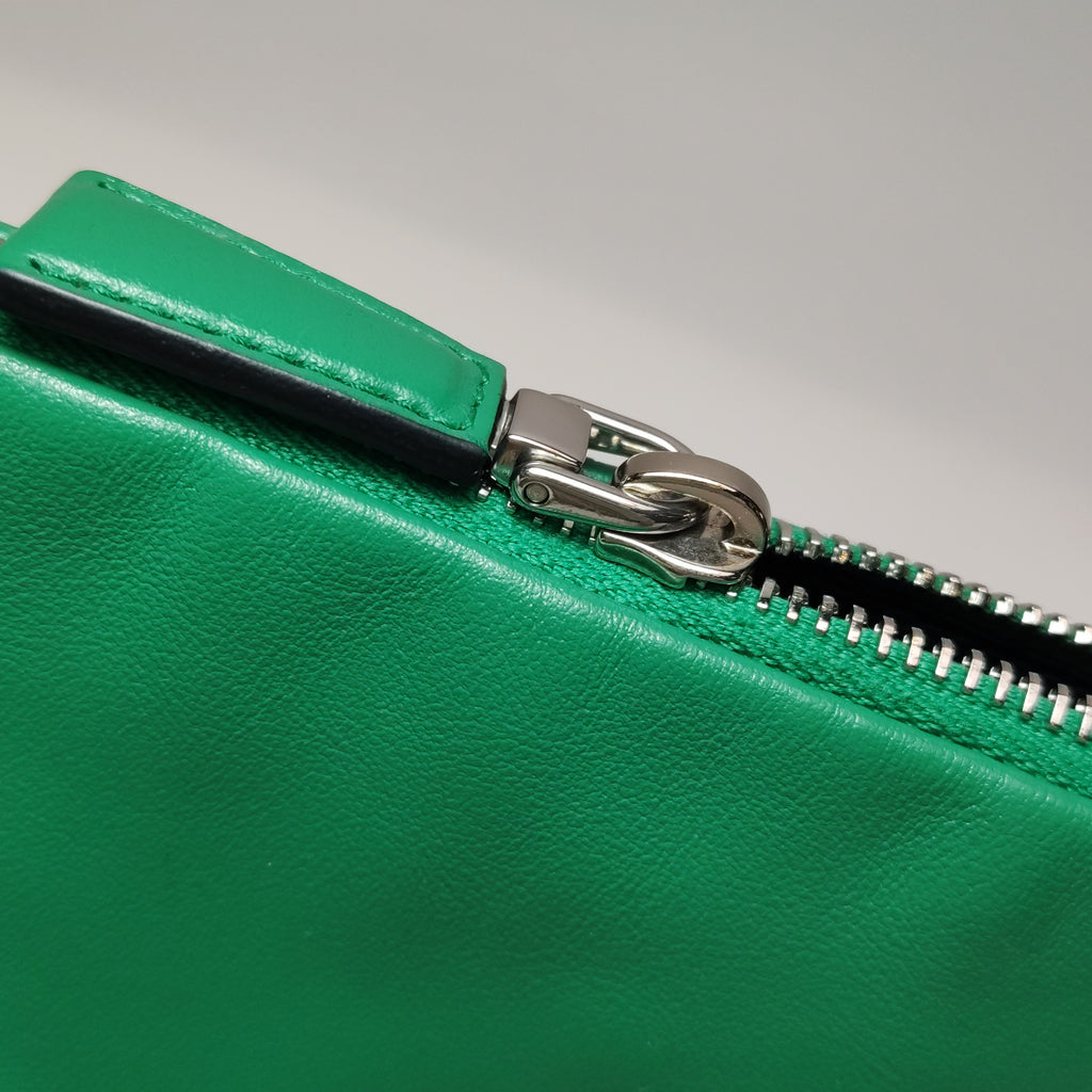 Prada Triangle Logo Grace Lux Crossbody Green