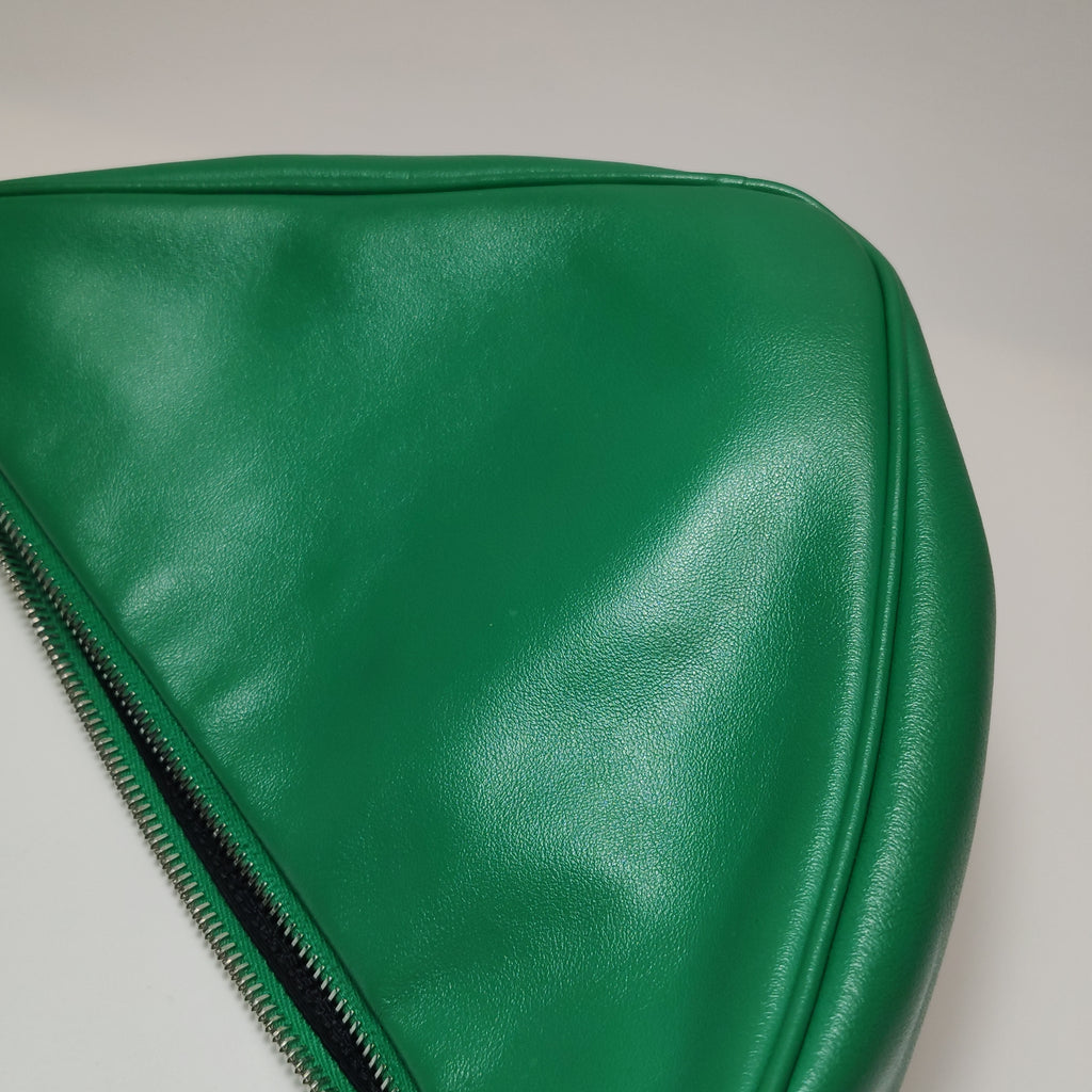 Prada Triangle Logo Grace Lux Crossbody Green