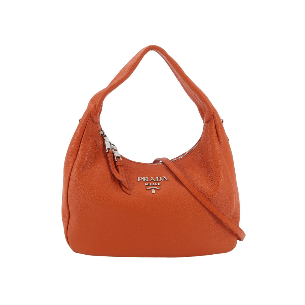 Prada Vitello Daino Hobo Papaya