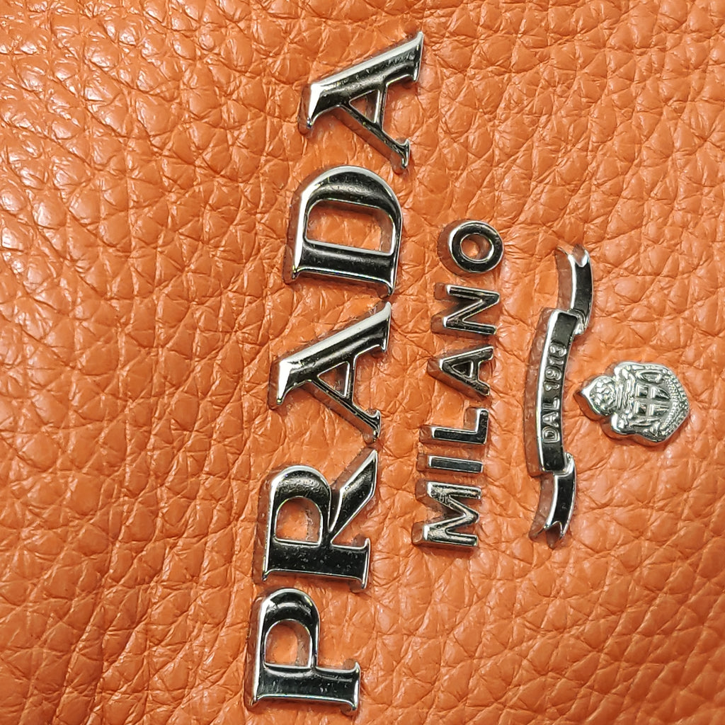 Prada Vitello Daino Hobo Papaya