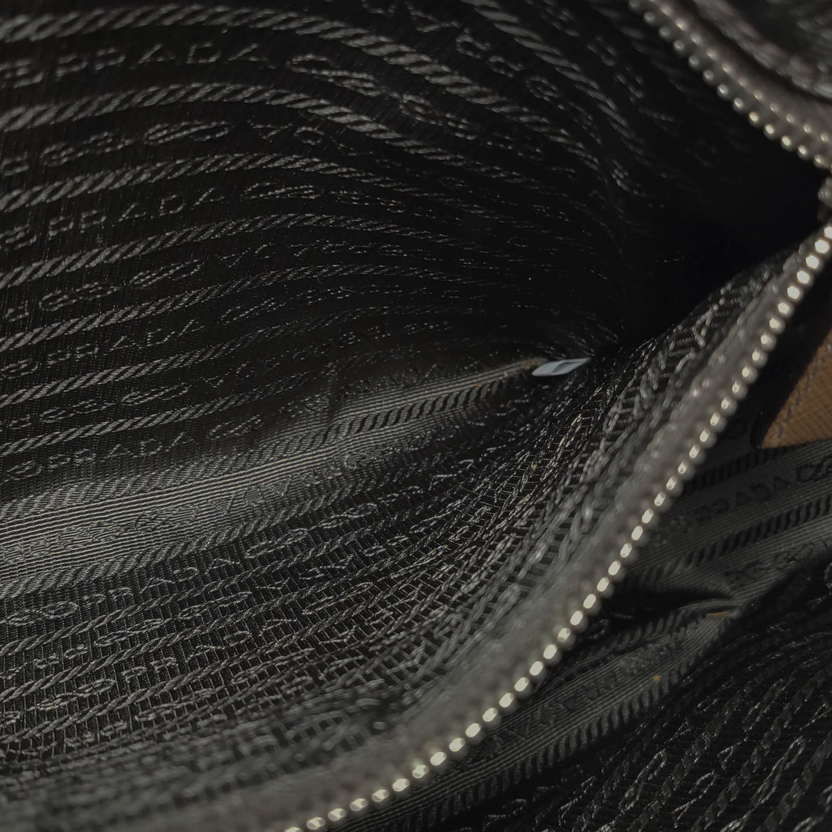 Prada Saffiano Lux Bowler Bag Brown